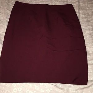 plain burgundy skirt